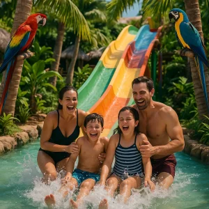 Animales Exóticos y Toboganes: Parque Acuático en Los Cabos