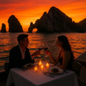 Cena al Atardecer en el Mar de Cortés